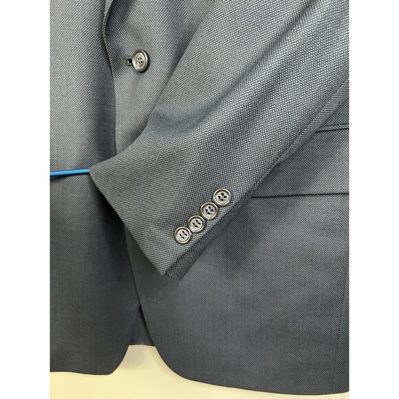 Jos A Bank Signature Collection Navy Blue Sport Coat 42L Suit Blazer 100% Wool - Picture 6 of 11